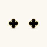 Clover Earrings Black