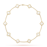 CLOVER DELUXE NECKLACE | WHITE