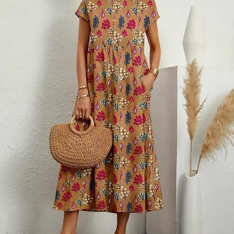 Joséphine™ | Elegant Blommig Klänning