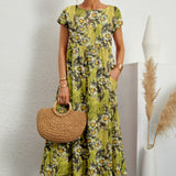 Joséphine™ | Elegant Blommig Klänning