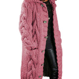 Elena™ | Lång kofta med Klassisk Kabelstickning