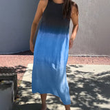 Camille™ | Ärmellös sommarklänning med trendig färgskiftning