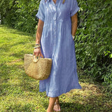 Wilma™ | Randig skjortklänning med tidlös elegans