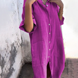 Alva™ | Ibiza-stil skjortklänning med avslappnad elegans