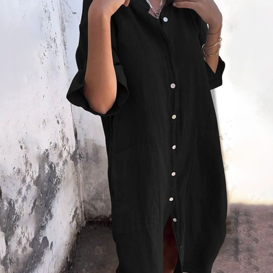 Alva™ | Ibiza-stil skjortklänning med avslappnad elegans