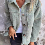 Elva | mjuk fleecetröja med knappar