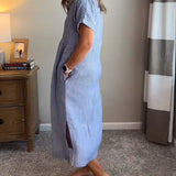 Wilma™ | Randig skjortklänning med tidlös elegans