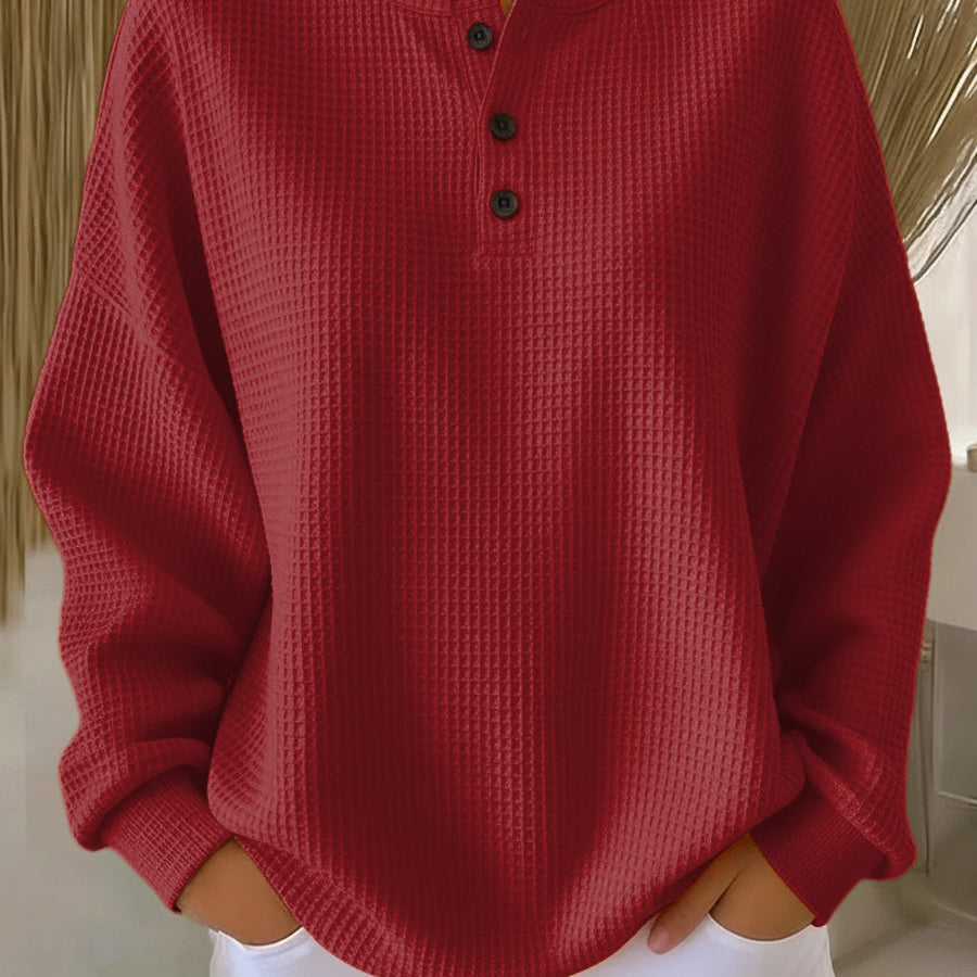 Annelie™ | Stilig Avslappnad Henley Topp