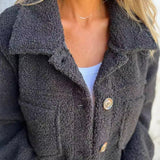 Elva | mjuk fleecetröja med knappar