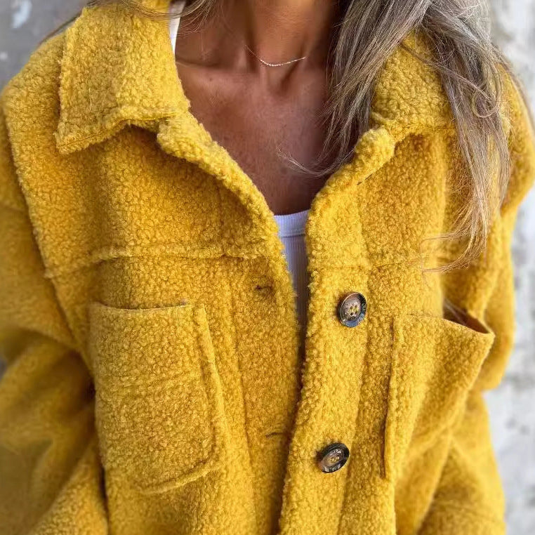 Elva | mjuk fleecetröja med knappar