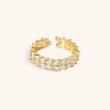 Clarisse Patterned Gold Ring