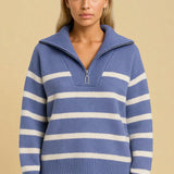 Kairis | Randig Halvzip-tröja