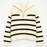 Kairis | Randig Halvzip-tröja