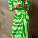 Hannah™ | Omslagsklänning med Mönster