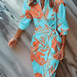 Hannah™ | Omslagsklänning med Mönster