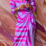 Hannah™ | Omslagsklänning med Mönster