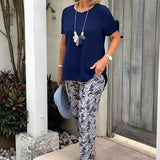 Elna™ | Casual Tvådelat Blommigt Set