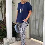 Elna™ | Casual Tvådelat Blommigt Set