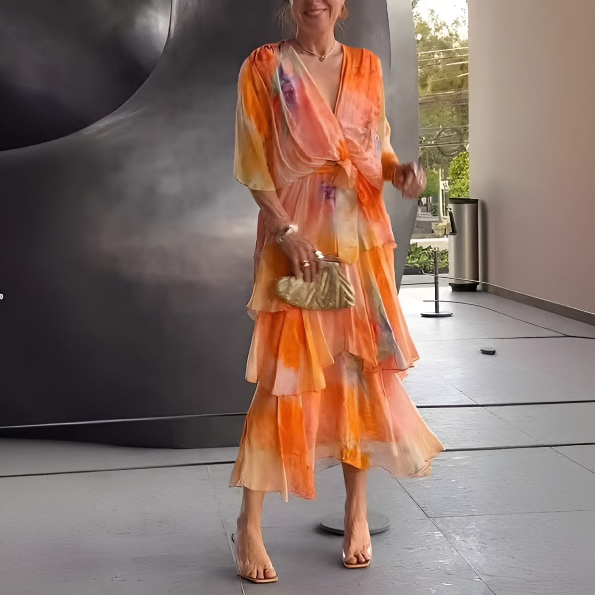 Sylviane™ | Blommig Lagerklänning