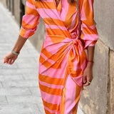 Hannah™ | Omslagsklänning med Mönster