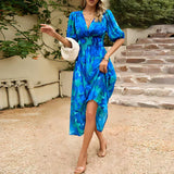 Greta™ | Sommarklänning med Lanterninärmar