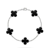 FLORAL BEAUTY BRACELET | BLACK SILVER
