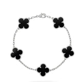 FLORAL BEAUTY BRACELET | WHITE SILVER