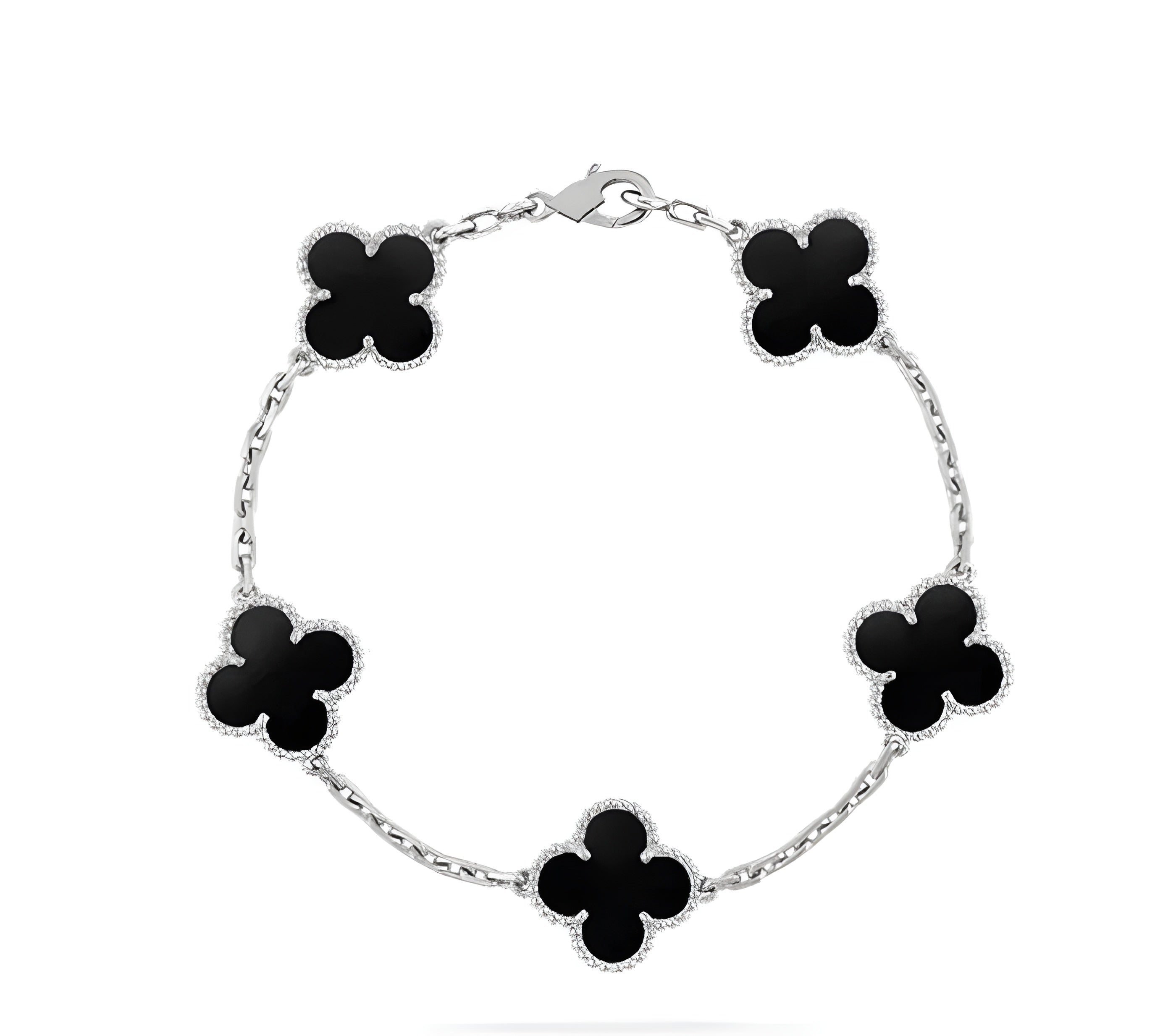 FLORAL BEAUTY BRACELET | WHITE SILVER