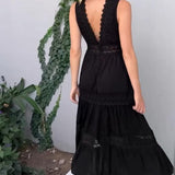 Aurélie™ | Elegant sommarklänning i spets med V-ringning