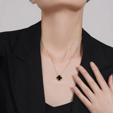 CLOVER NECKLACE | BLACK