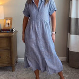 Wilma™ | Randig skjortklänning med tidlös elegans