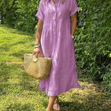 Wilma™ | Randig skjortklänning med tidlös elegans