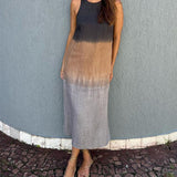 Camille™ | Ärmellös sommarklänning med trendig färgskiftning