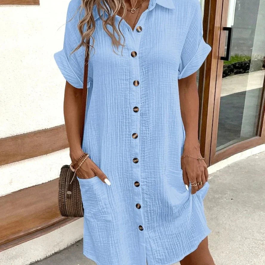 Linnéa™ | Ledig och luftig midiklänning för varma sommardagar