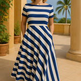 Jonna™ | Randig Långklänning