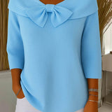 Ellinor™ | Damtröja med Slips och Rund Halsringning