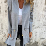 Cornelia™ | Lång kofta med dragkedja