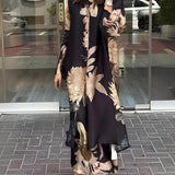 Åsa™ | Lapel Button Print Svart Set