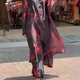 Åsa™ | Lapel Button Print Svart Set